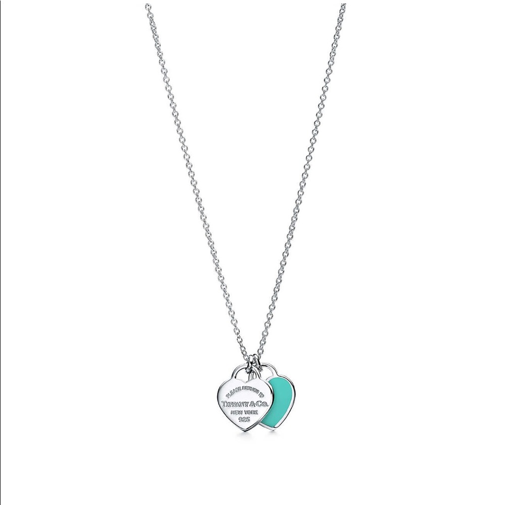 Tiffany & Co Mini Double Heart Tag Pendant